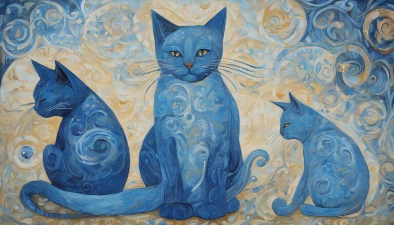 soñar con gatos azules