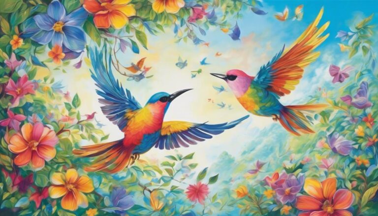 soñar con pájaros de colores brillantes