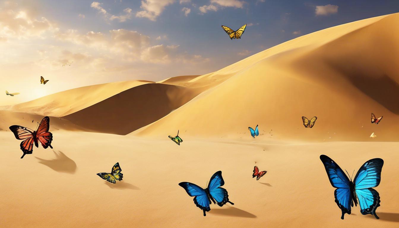 soñar con un desierto lleno de mariposas