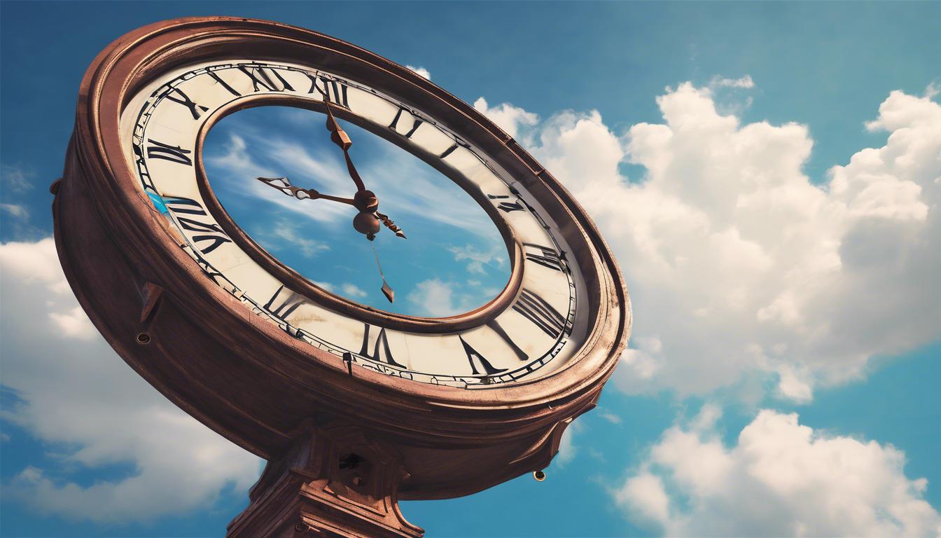 soñar con un reloj gigante en el cielo