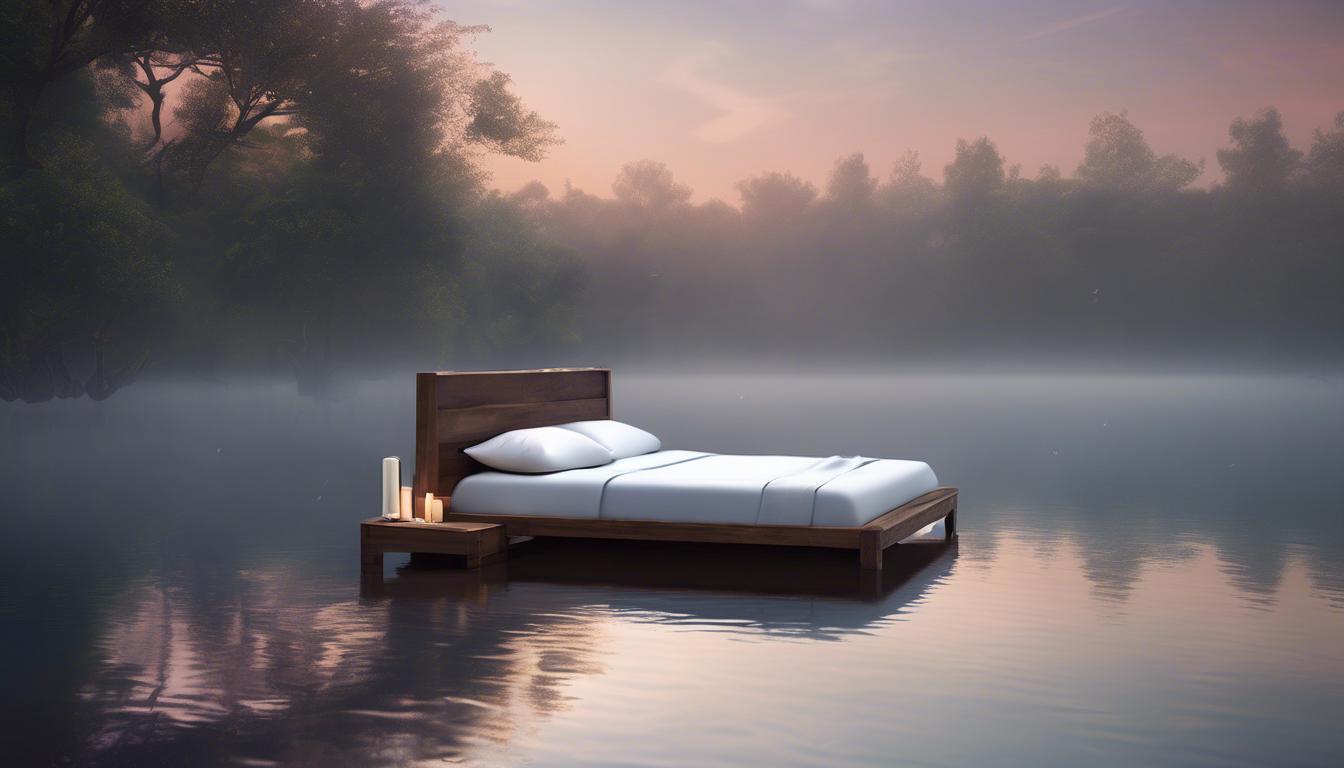 soñar con una cama flotando en el agua