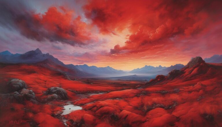 soñar con un cielo rojo