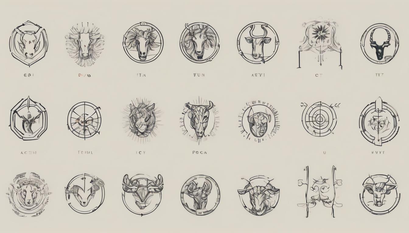 Signos del zodiaco símbolos teclado