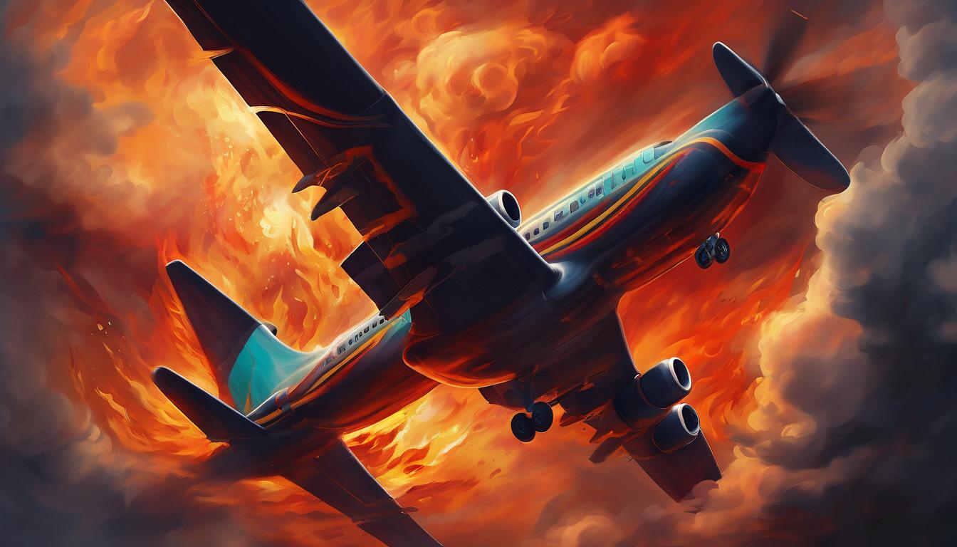 soñar con un avión en llamas